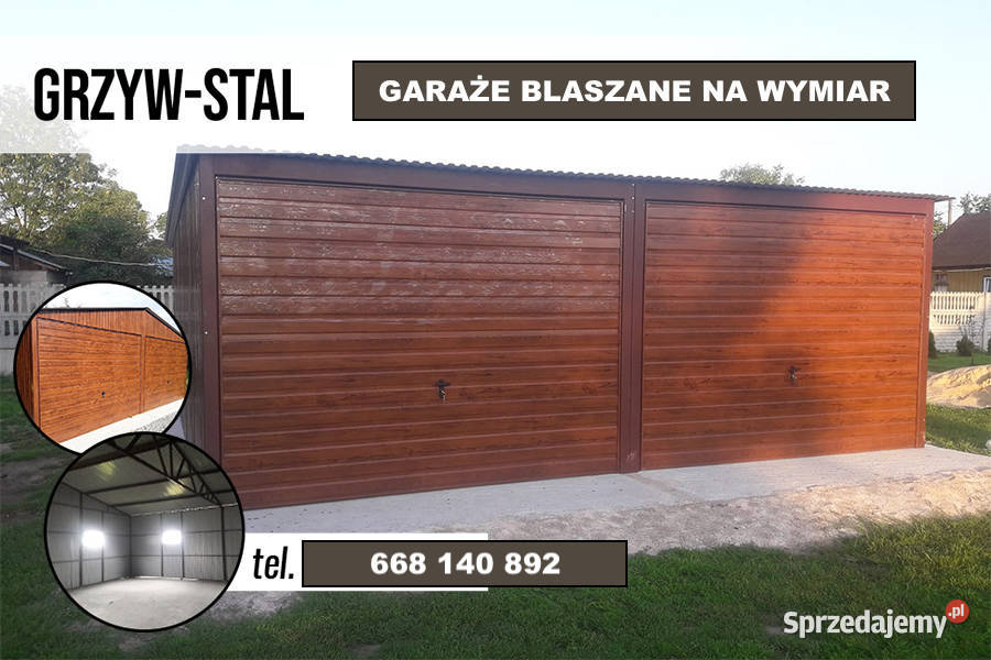 Garaż Blaszany JEDNOSPADOWY Drewnopodobny Garaże Sprzedaż Hrubieszów