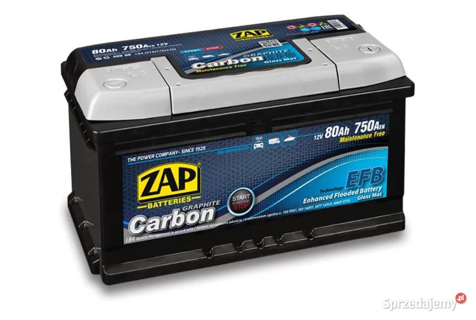 Akumulator ZAP CARBON EFB STARTSTOP 80Ah 750A osobowe Akumulatory Wałbrzych sprzedam