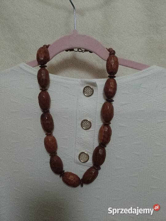 Drewniane korale z Londynu Naszyjnik