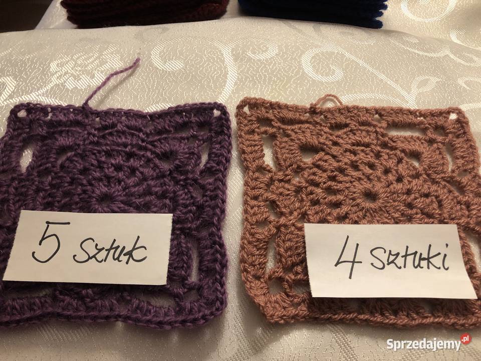 Kwadrat babuni na pledy poduszki narzuty Zegrze