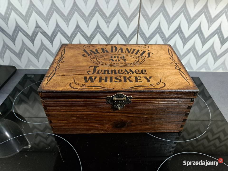 Kuferek Jack Daniels skrzynka pudełko opalane