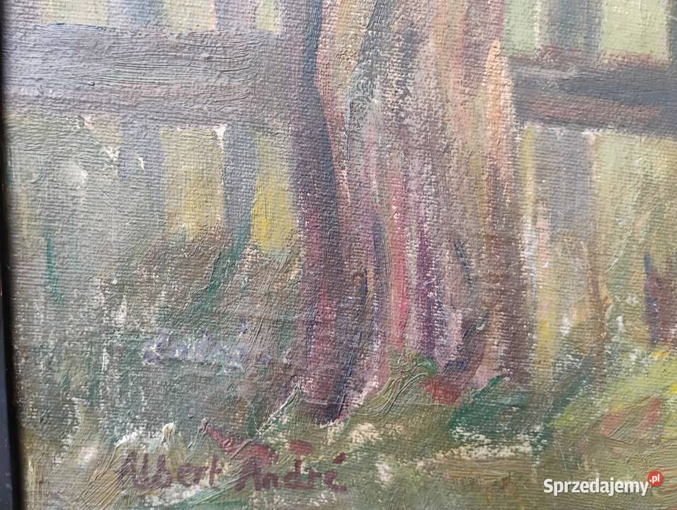 Stary obraz olejny antyk Kartuzy