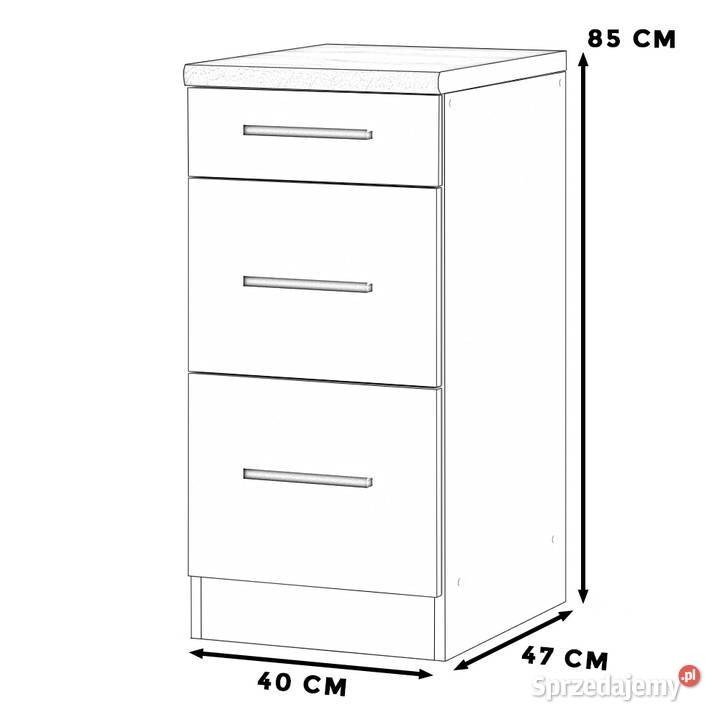 Szafka Kuchenna Dolna Z Blatem 3 Szuflady Blande 40cm Elbląg