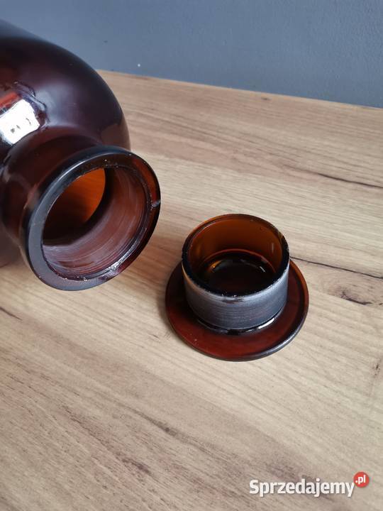 Stara apteczna butla słój szkło miodowe 2 litry