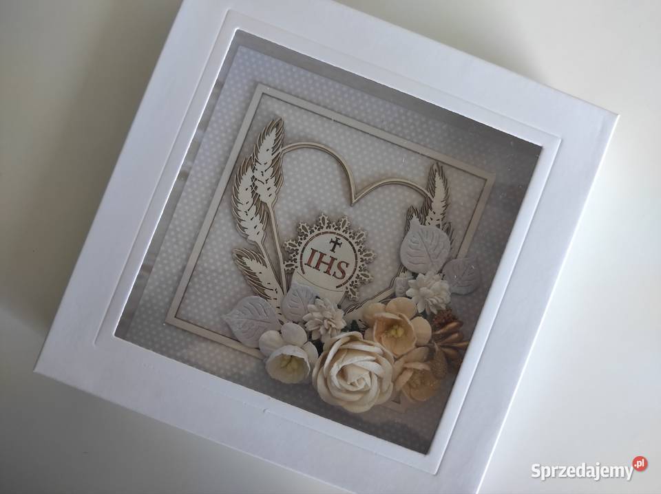 Kartka ręcznie robiona na Komunię Świętą z Łódź