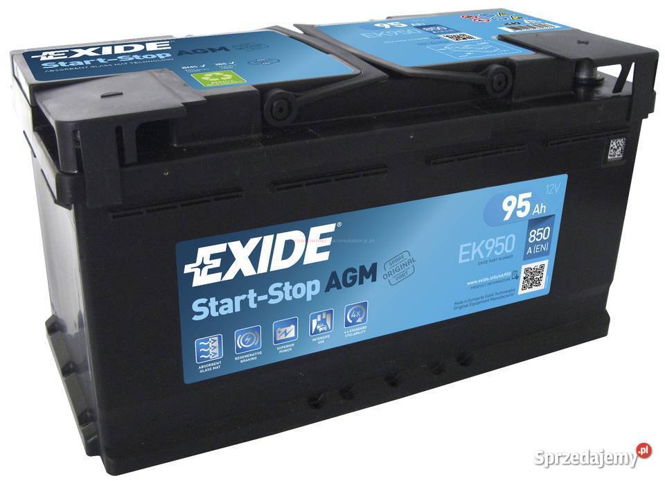 Akumulator EXIDE AGM STARTSTOP EK950 95Ah 850A