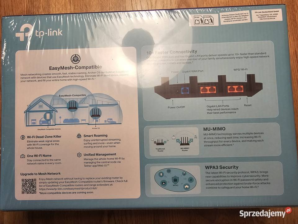 Sprzedam nowy WiFi Router TPLink Archer C6 Ver40 Kraków