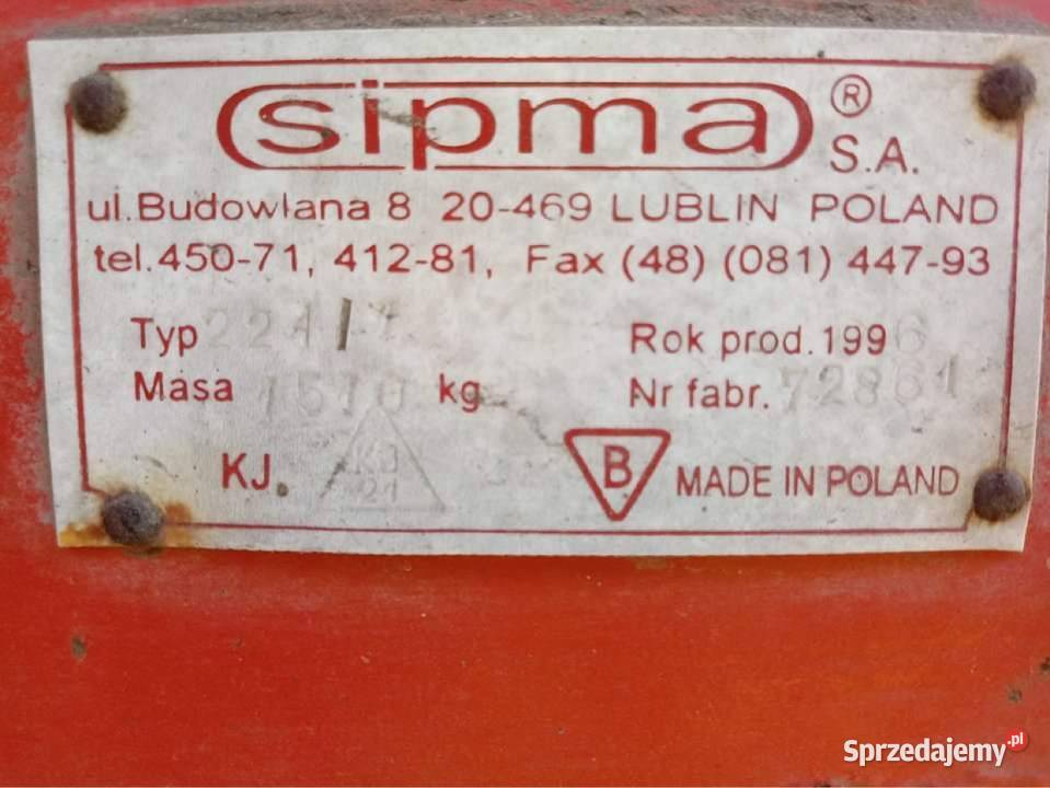 Prasa kostkująca sipma z 2241 Sigma Brańsk