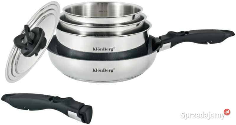 159 Garnki nierdzewne Klonberg z odpinana rączką