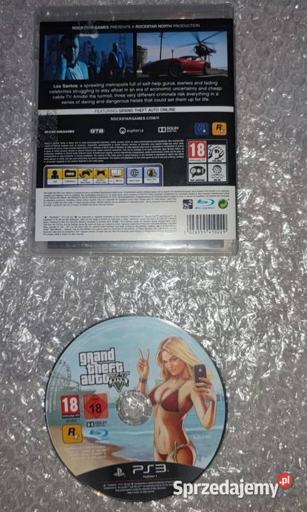 Płyta z grą GTA V 5 Sony Playstation 3 3 Gry na konsole Wadowice