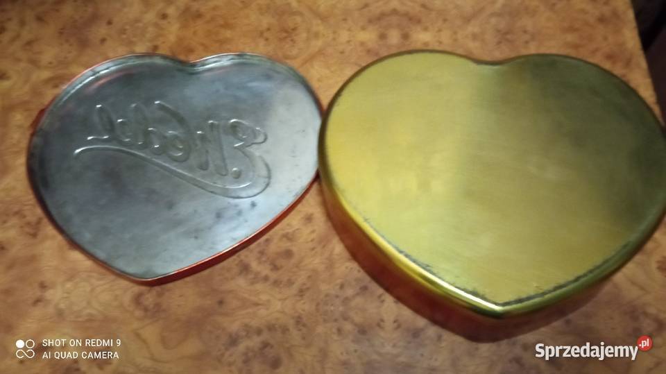 Duże metal Pudełko Wedel sprzedam Wyposażenie wnętrz Wrocław sprzedam
