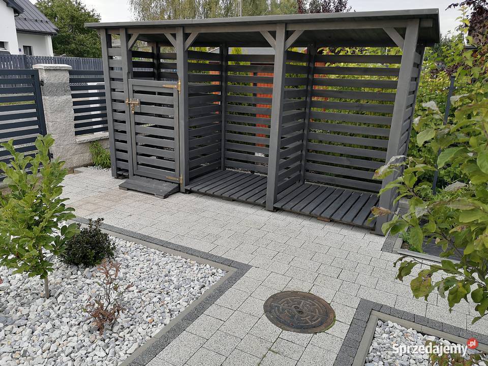 Drewutnia zadaszenie na kosz wiata SOLIDNA Kalety