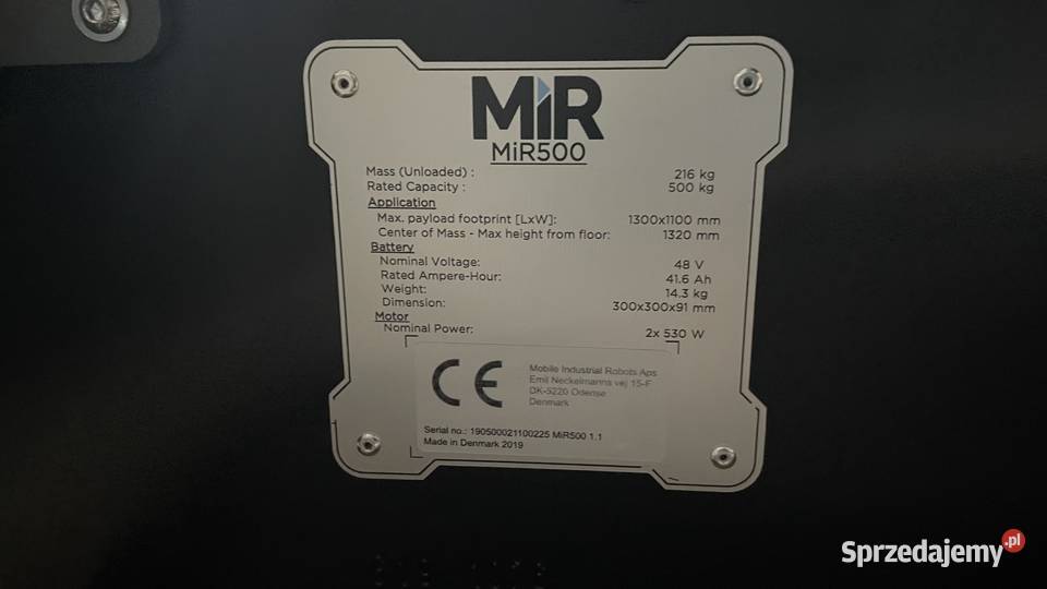 Robot Mobilny MiR 500EU Pallet Lift2x EU Pallet Stryków