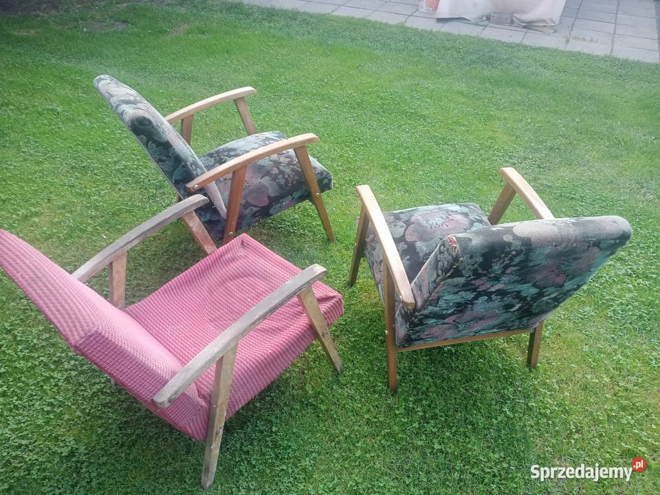 fotele prl do renowacji tanio sprzedam