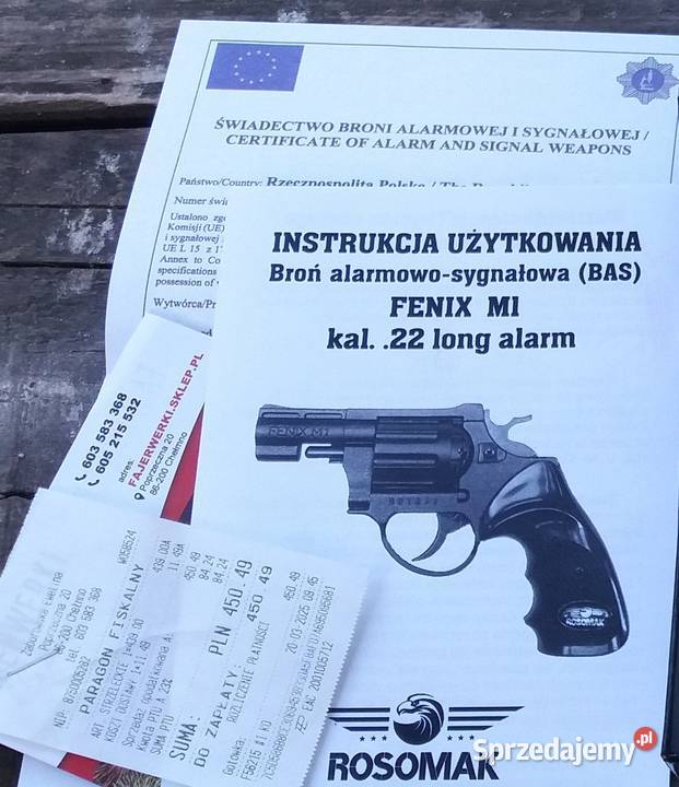 Rewolwer startowy Fenix M1 hukowy alarmowy Warszawa sprzedam