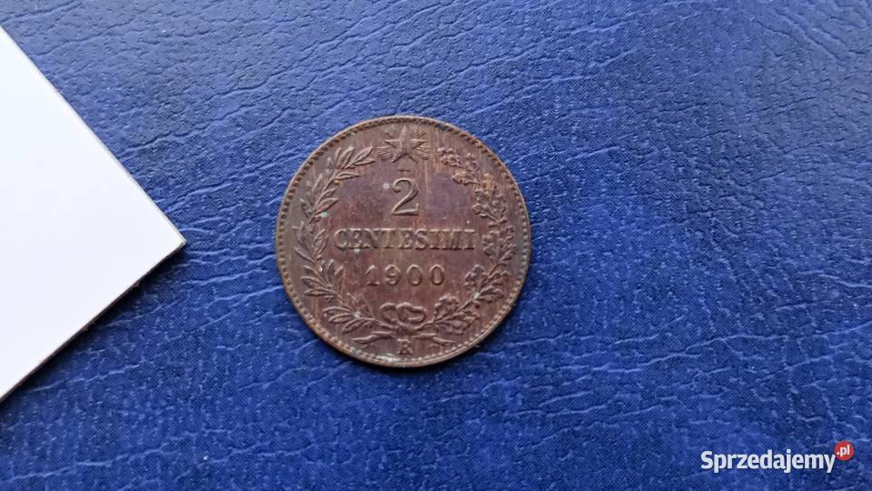 Stare monety 2 centesimi 1900 Włochy podkarpackie Lesko