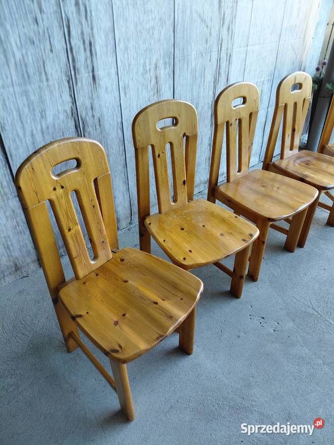 krzesła drewniane 5 sztuk 218 Krzesła kujawsko-pomorskie Byczyna sprzedam