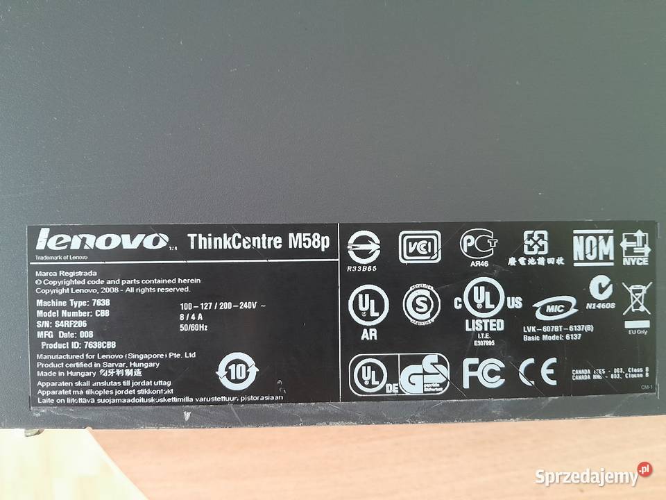 Komputer stacjonarny LENOVO IBM/Lenovo mazowieckie Warszawa