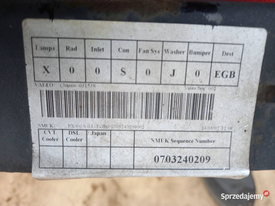 NISSAN QASHQAI I J10 07r pas przedni wzmocnienie osobowe Kielce