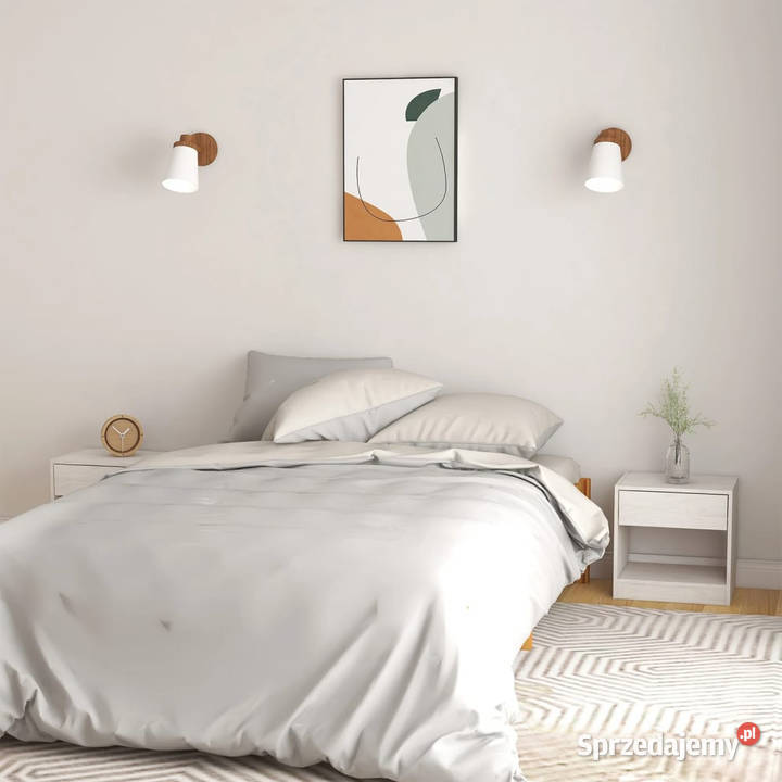 Szafki nocne 2 białe 40x31x40 lite drewno Warszawa