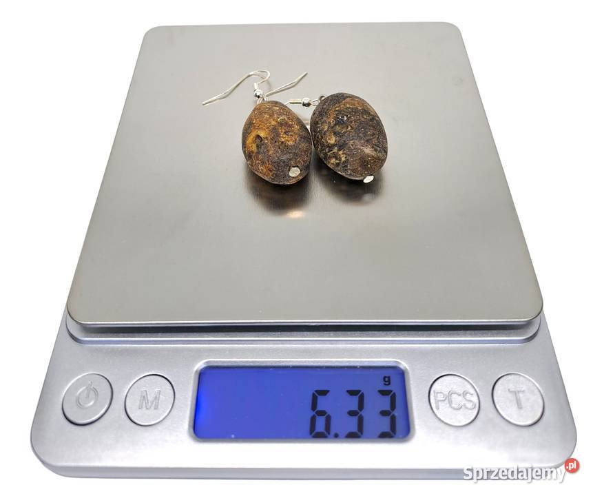 Kolczyki z BURSZTYNU bursztyn bałtycki bryłki Warszawa sprzedam