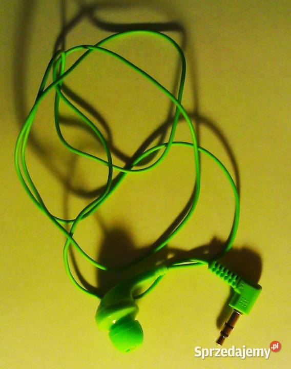 Słuchawka douszna na zielonym 80 kabelku Kraków