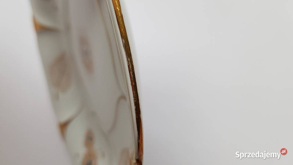 Stara sygnowana porcelanowa patera talerz ok 30 Dąbrowa Górnicza