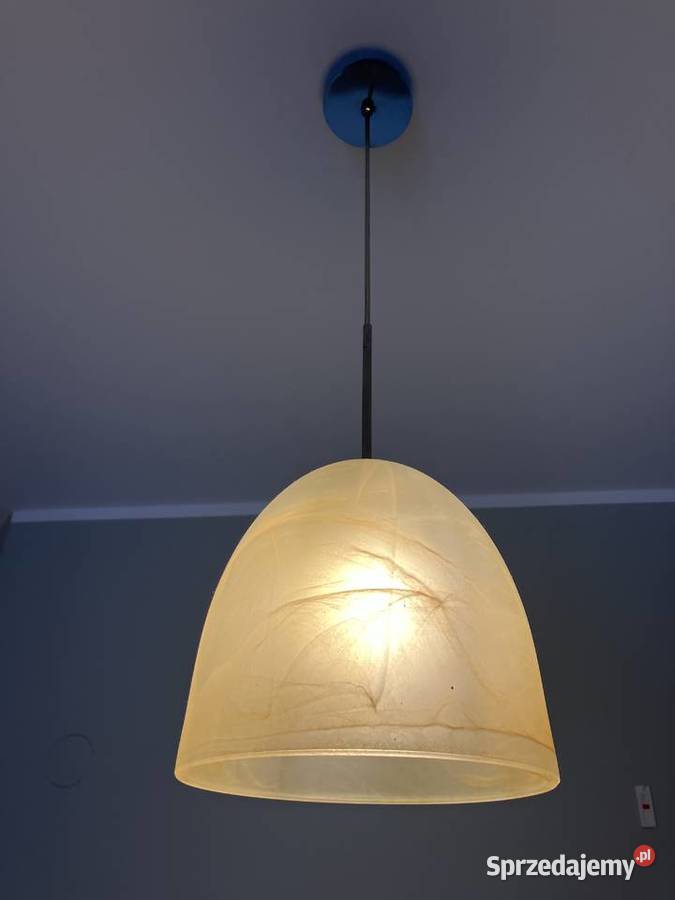 Lampa wisząca szklana beżowy ALFA chrom polska Rzeszów sprzedam