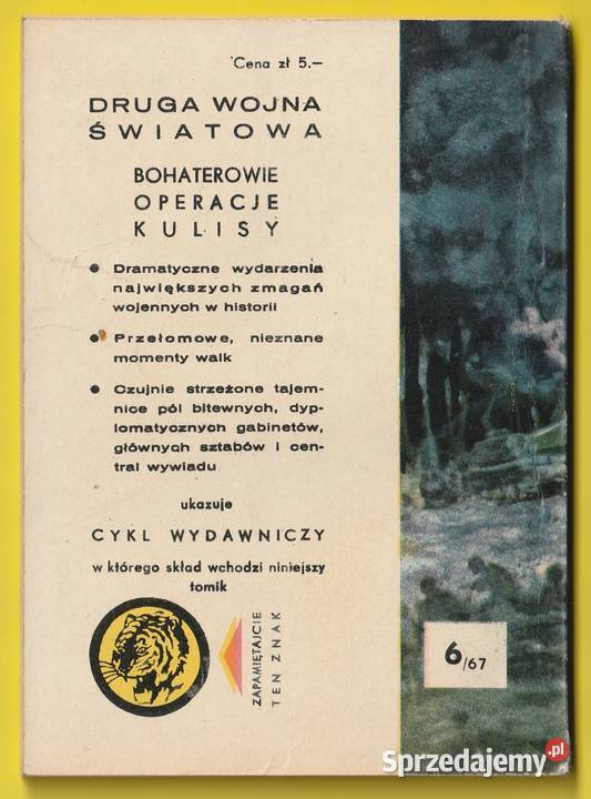 ŻÓŁTY TYGRYS NOCNY NALOT 1967 miękka Łódź