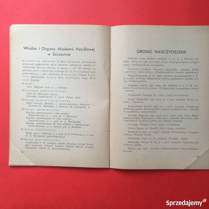 148 Akademia Handlowa 1949 r Szczecin sprzedam