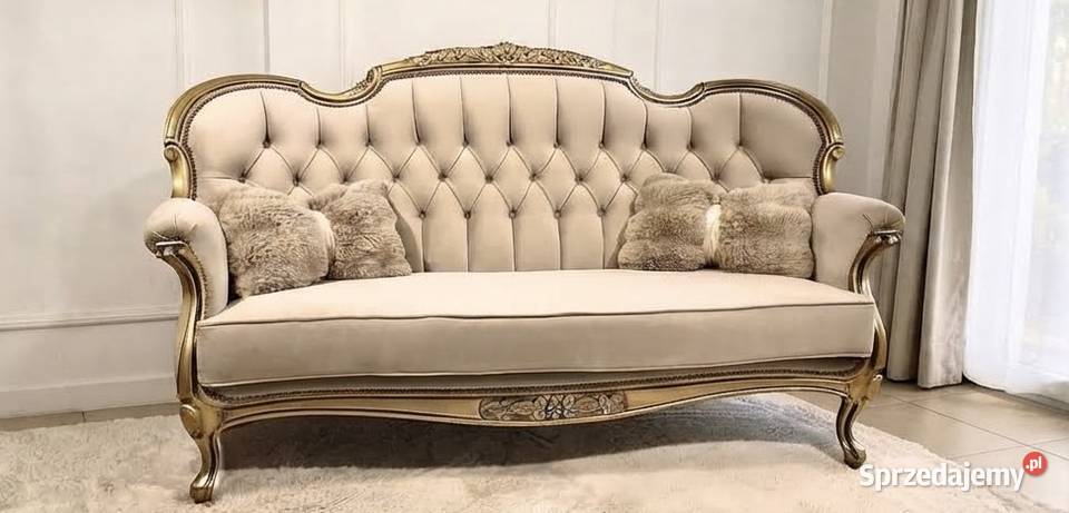 Komplet Ludwikowski sofa fotele zestaw Ludwik dolnośląskie Jagodnik