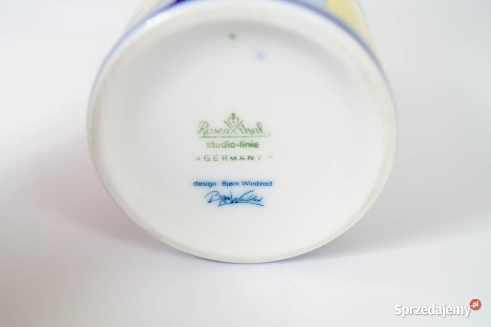 Wazon porcelanowy Bjorn Wiinblad kobalt