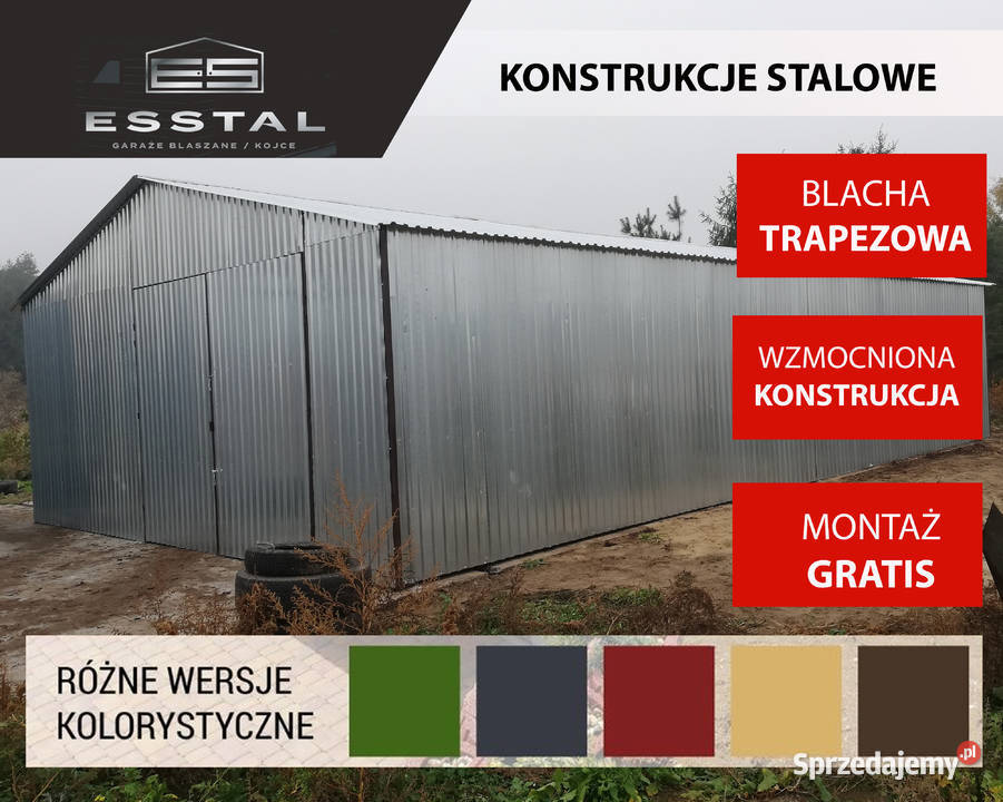 57B Garaż Blaszany OCYNKOWANY Garaże Blaszane Ustrzyki Dolne