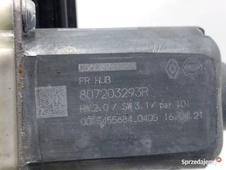 PODNOŚNIK SZYBY PRAWY PRZÓD RENAULT CAPTUR II