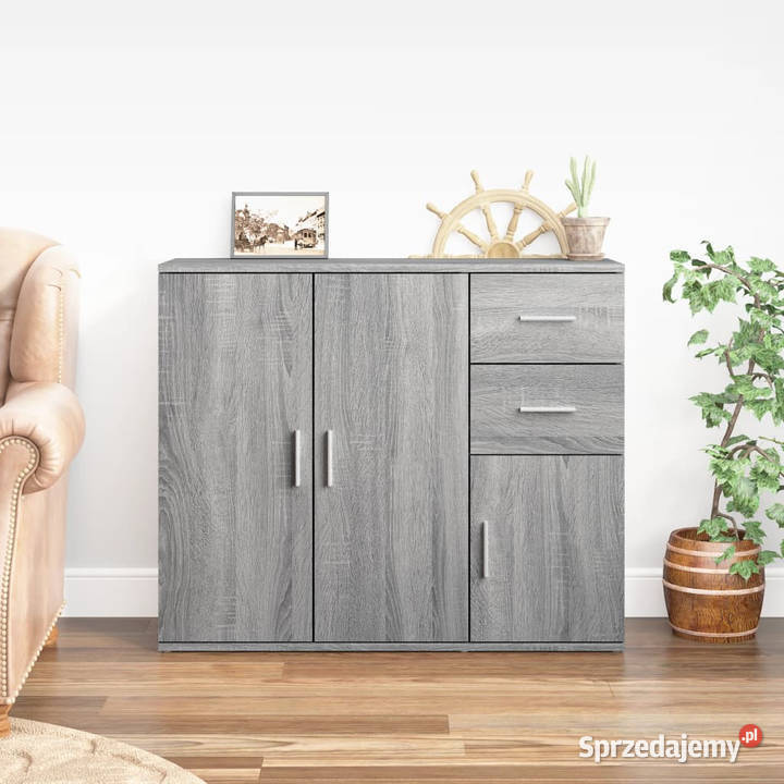 Szafka szary dąb sonoma 91x295x75 materiał
