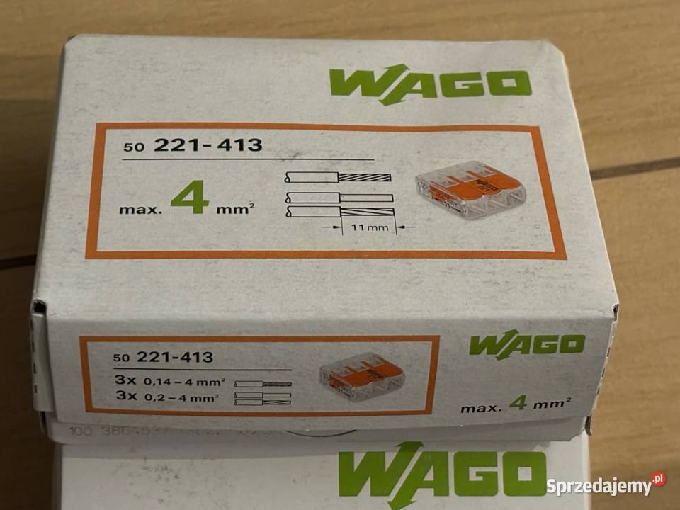 WAGO SZYBKOZŁĄCZKA KOSTKA WAGO 221413 ZŁĄCZKA sprzedam