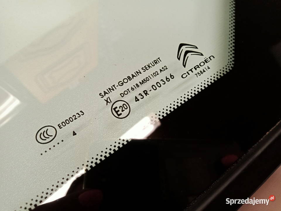 C4 PICASSO II KRÓTKI SZYBA LEWA PRZEDNIA Boczne (drzwi) Rakoniewice sprzedam