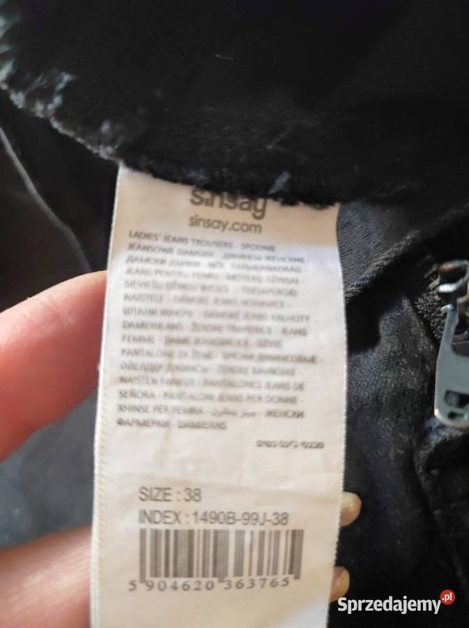 czarne spodnie skinny casual dżinsowe modne Kielce