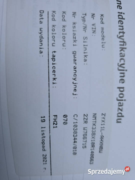 Toyota CHR CHR 21r Salon Polska HYBRID Gwarancja ESP podlaskie Białystok