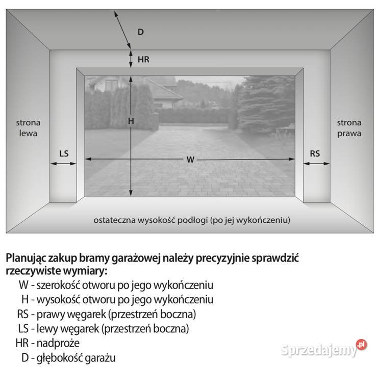 Brama garażowa segmentowa brązowa z automatem Mogilany