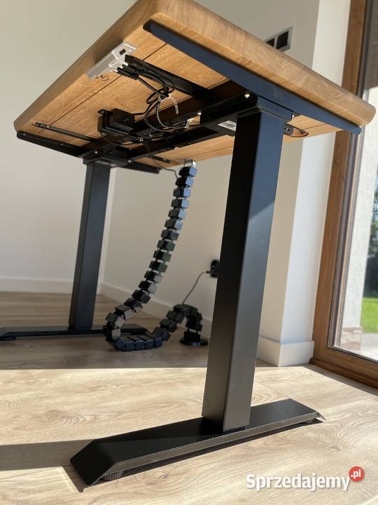 Biurko dębowe regulowane elektrycznie lite Meble Myślenice