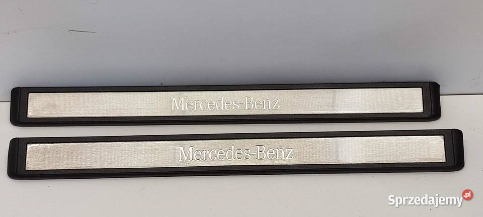MERCEDES W211 LISTWY PROGOWE PRZÓD KOMPLET