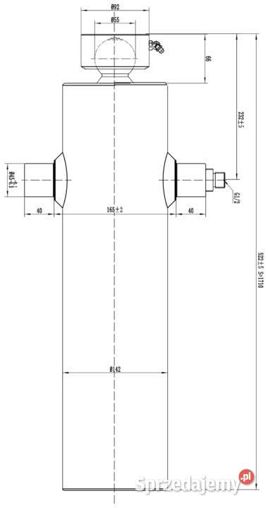 SIŁOWNIK HYDRAULICZNY WYWROTU PRZYCZEPY 12T 1710 Solec Kujawski