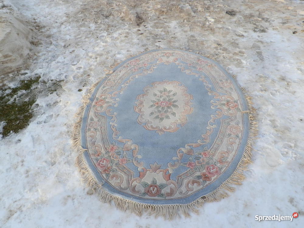 Dywan wełniany tkany owalnyelipsa