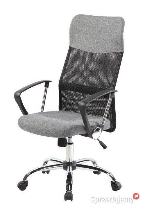 Fotel obrotowy biurowy chromowane nogi wysokie Bielsk Podlaski