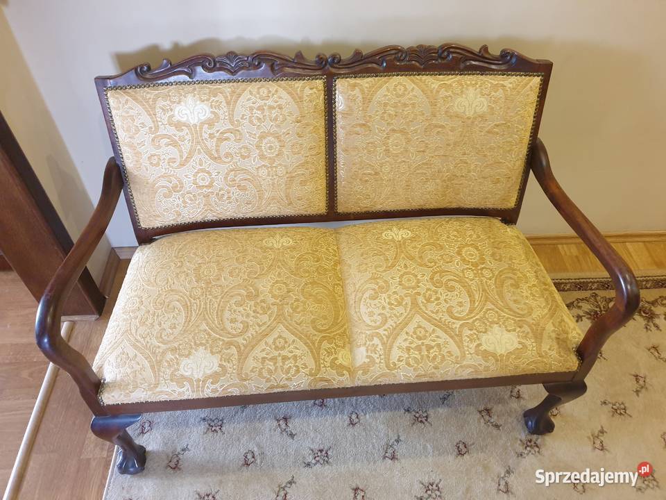 Piękna sofa z drewna egzotycznego Dom i Ogród sprzedam