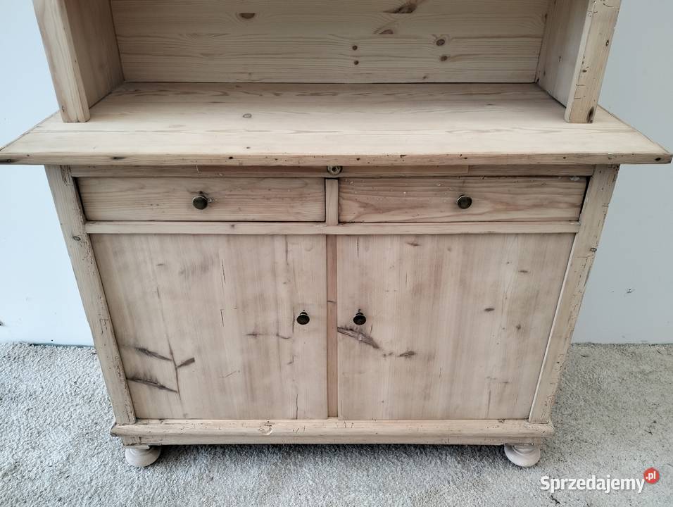 kredens antyczny drewniany sosnowy antik studio Lubrza
