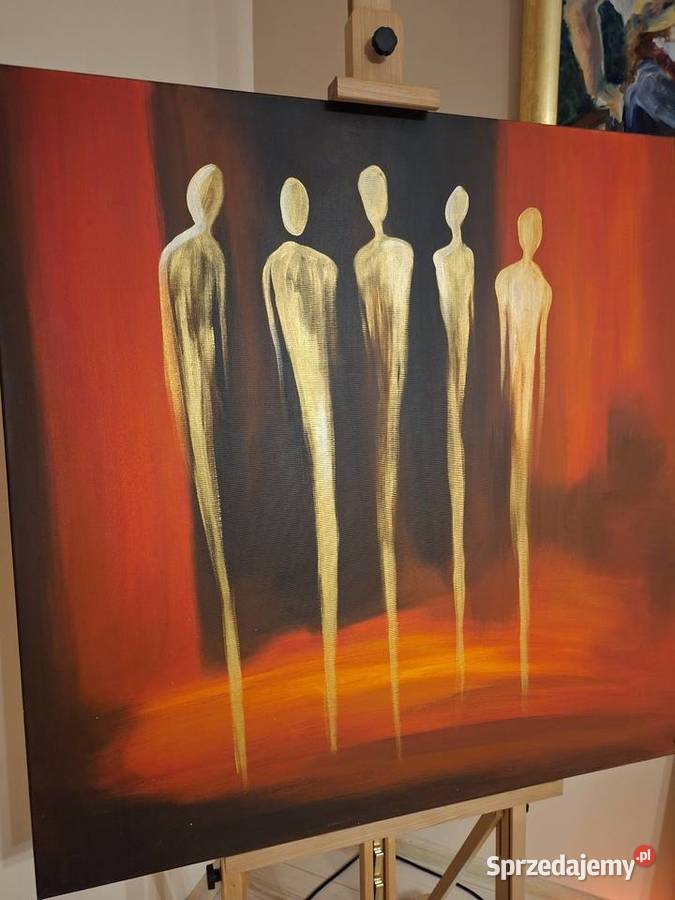 Obraz olejny sygnowany duzy 100x100 Nowa Sól sprzedam