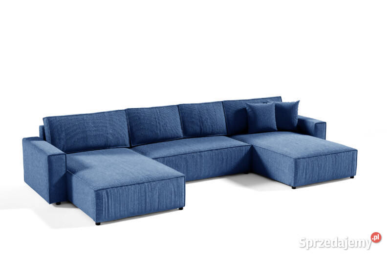 Narożnik z funkcją spania Tkanina sztruksowa Białystok