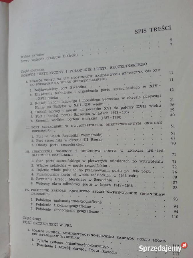 2964 Port Szczeciński Dzieje I Rozwój Do 1970 Szczecin sprzedam